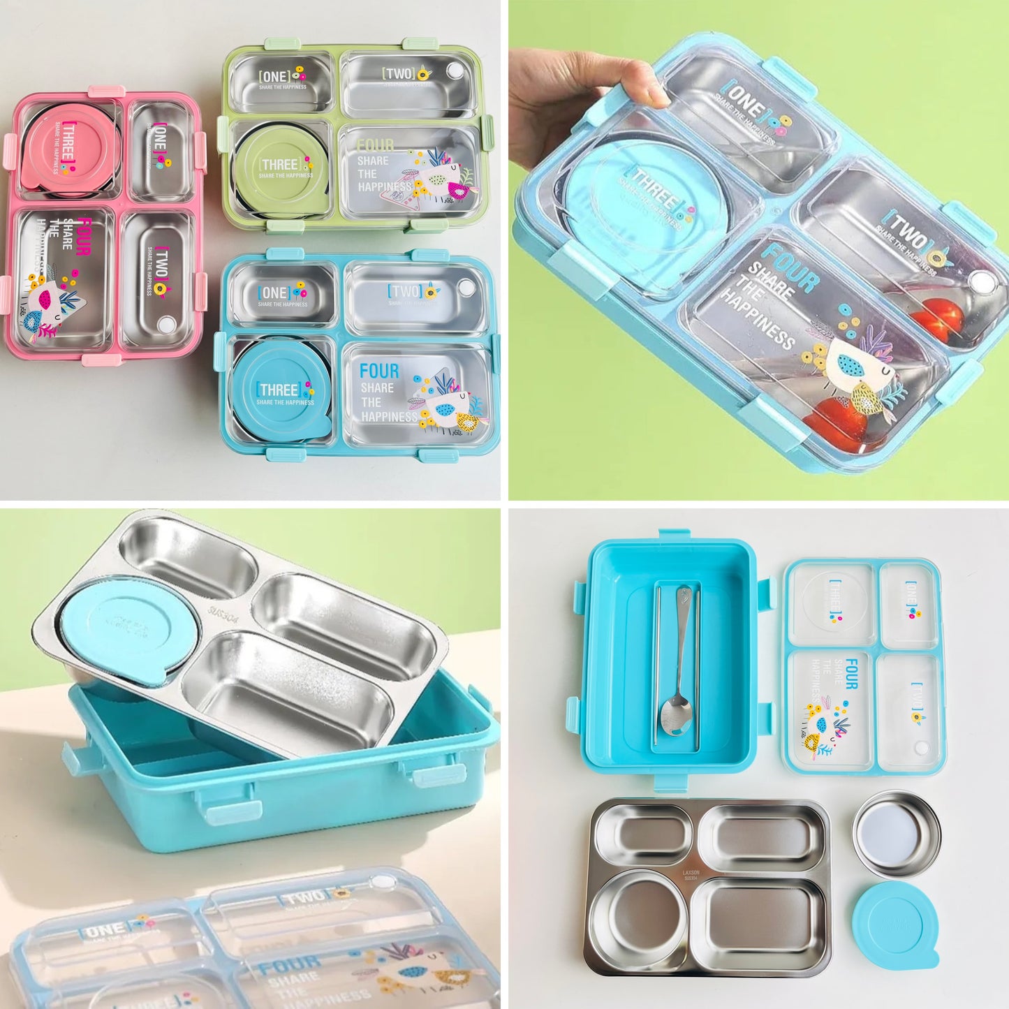 3D Spray Painting Individual Steel Lunch Box