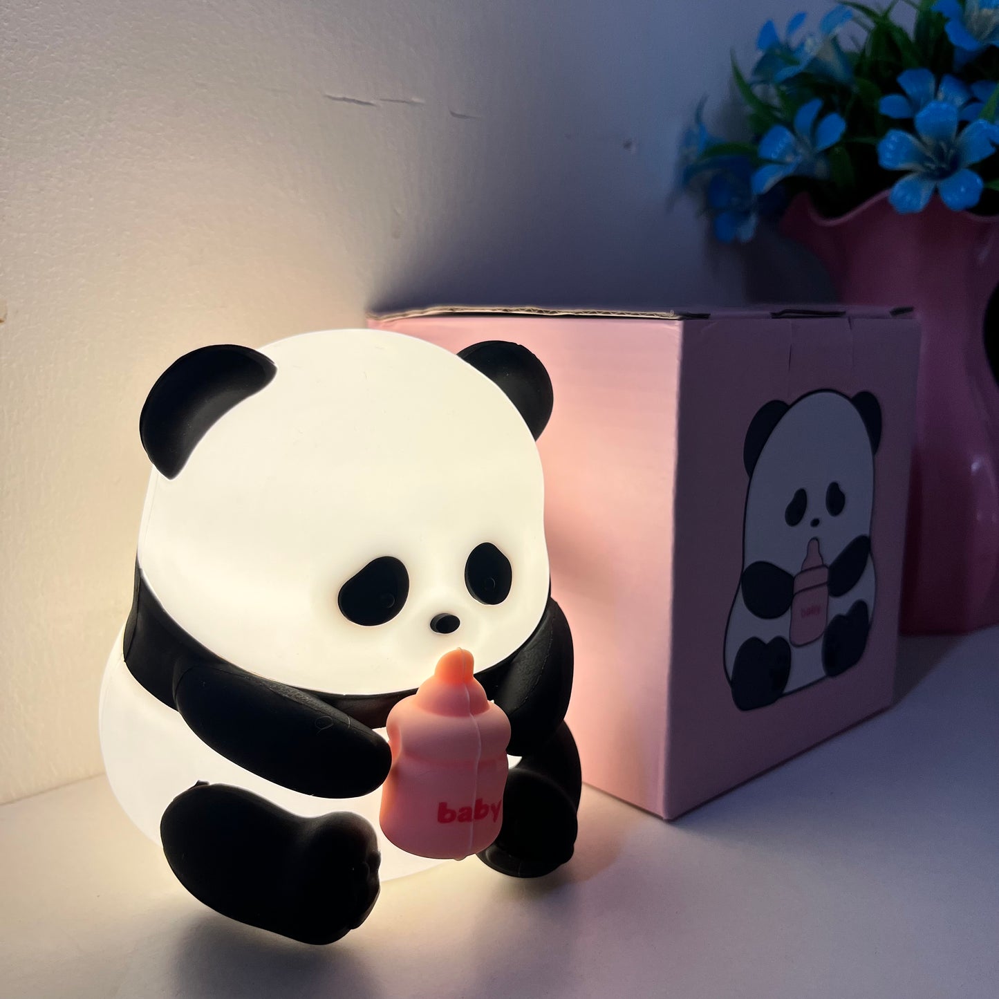 Milk Bottle Baby Panda Silicone Touch Lamp