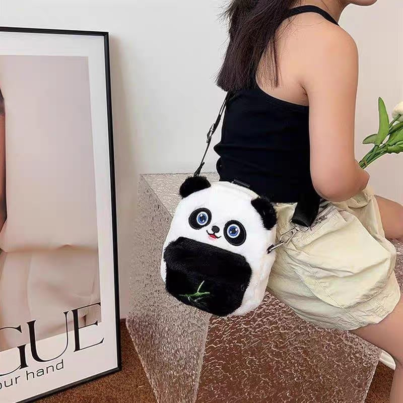 Cute Panda Furr Bagpack