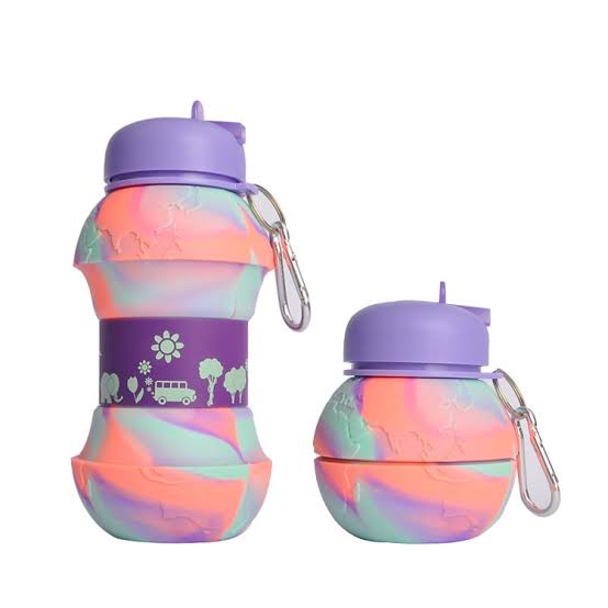 Cute Globe Foldable Silicone Bottle
