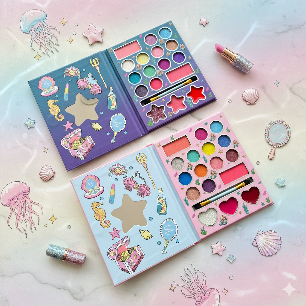 Baby Mermaid Beauty Makeup Set | Kid's Makeup Book/Combo