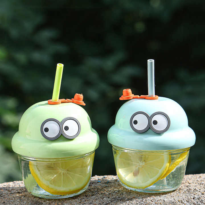 Cute Mini Cartoon Glass Sipper