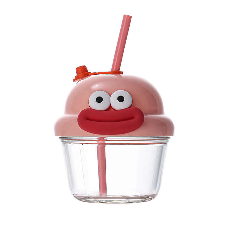 Cute Mini Cartoon Glass Sipper