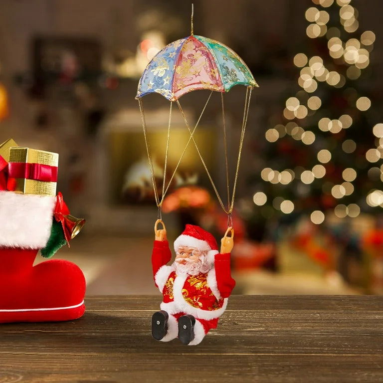 Parachute Rotating Santa Claus | Cute Christmas Electric Musical Decor
