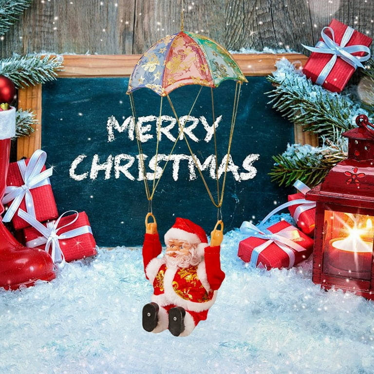 Parachute Rotating Santa Claus | Cute Christmas Electric Musical Decor