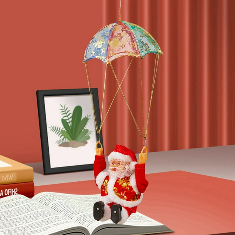 Parachute Rotating Santa Claus | Cute Christmas Electric Musical Decor