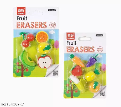 Fruit Theme Erasers Set