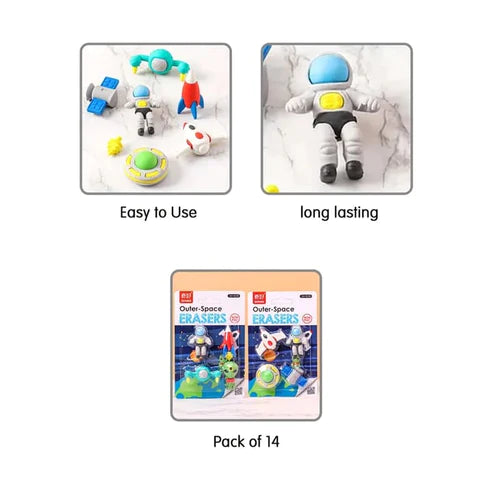 Space Theme Erasers Set/Astronaut Theme Erasers