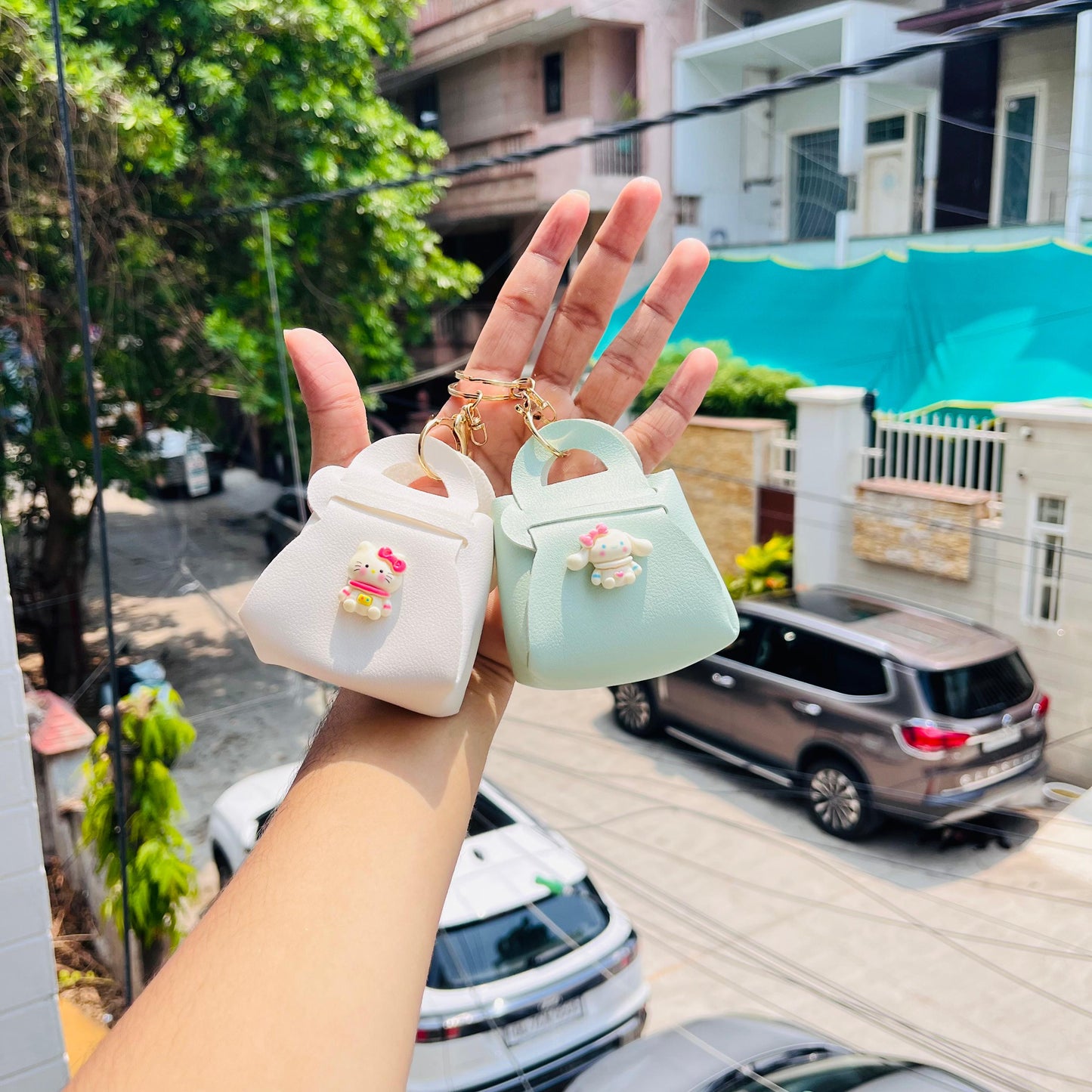 Cute Charm Mini Tote Bag Keychain|Multipurpose Pouch