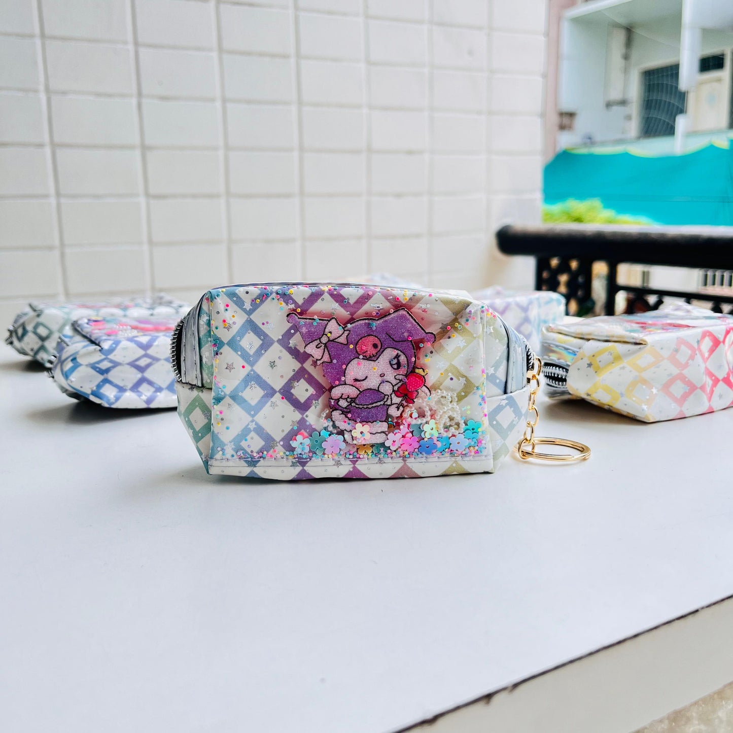Sanrio Glittery Keychain Pouch