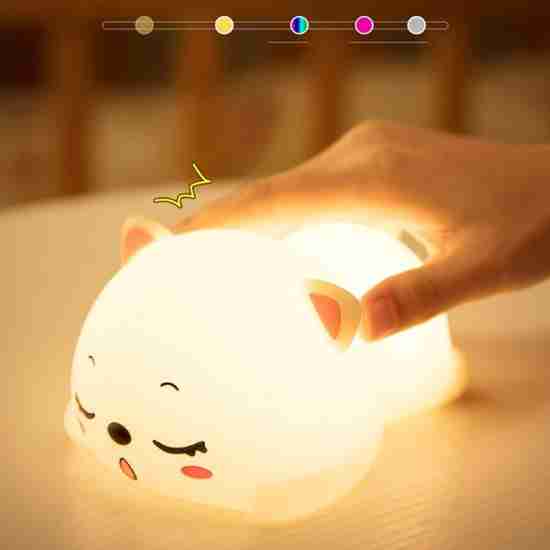 Snooring Cat Silicone Touch Lamp