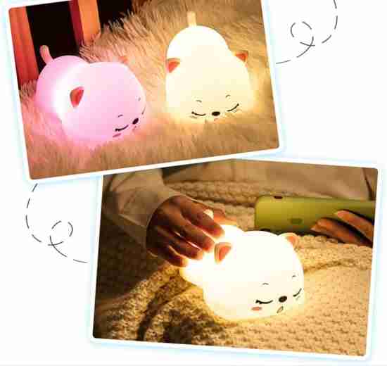 Snooring Cat Silicone Touch Lamp