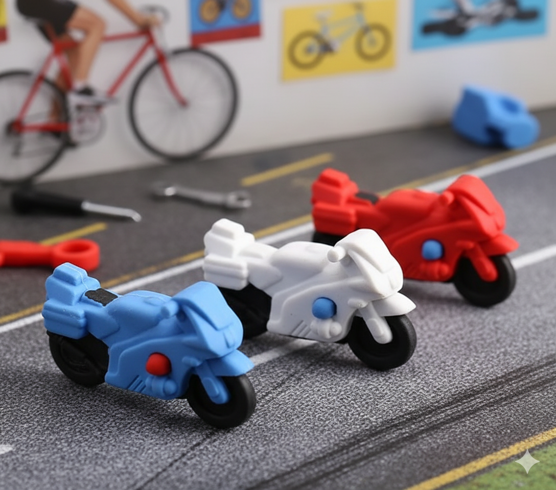 Racing Bike Mini Eraser