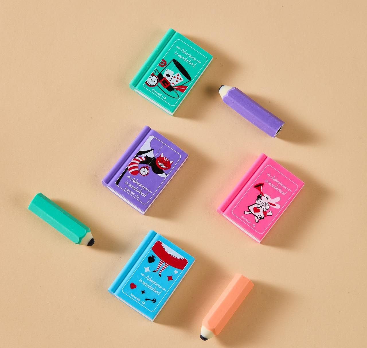 Notepad & Pencil Theme Erasers Set