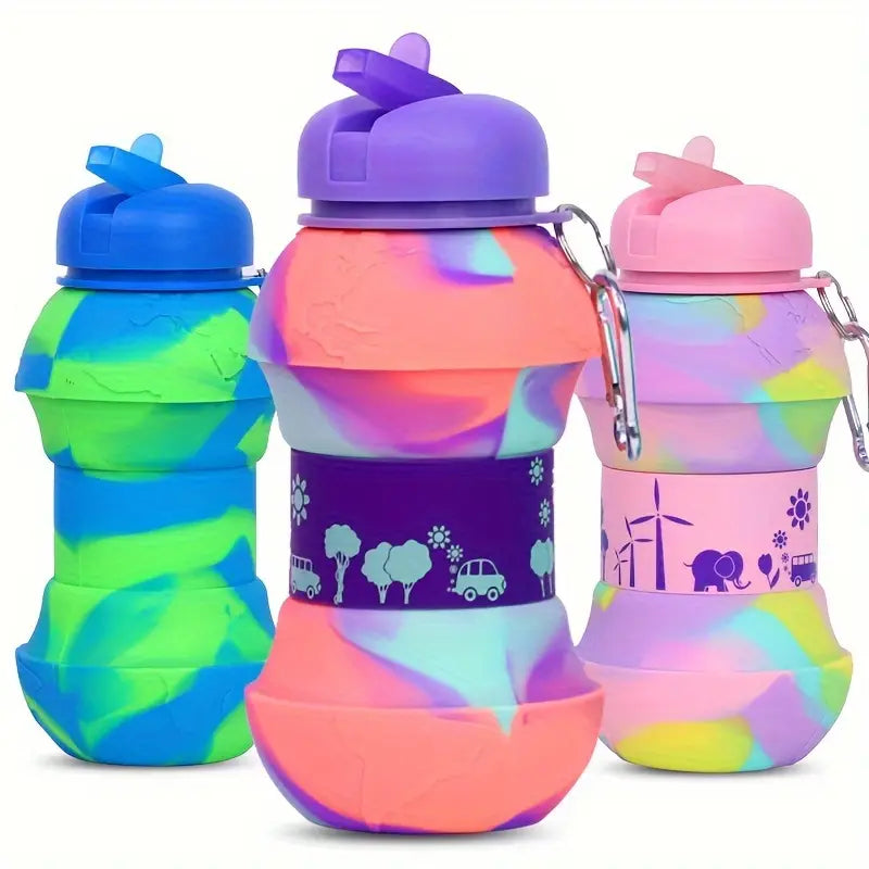 Cute Globe Foldable Silicone Bottle
