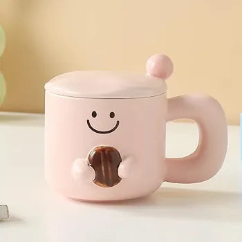 Cute Coffee Bean Ceramic Mug