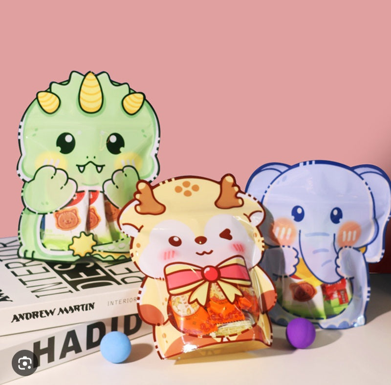 Baby Animal Zip Lock Pouches - Set of 2 Pcs