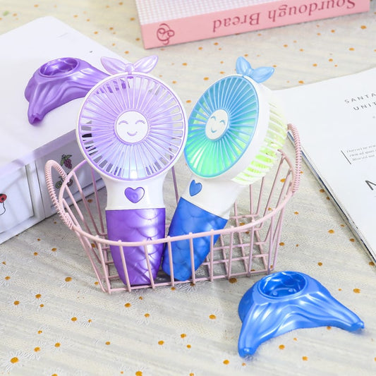Mermaid USB Hand Fan with Stand
