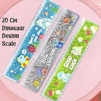 Dinosaur Floating Glitter Ruler / Scale