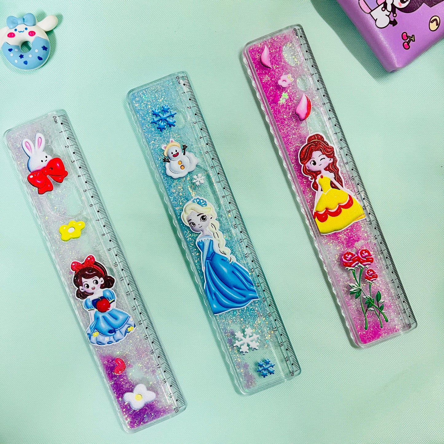 Princess Floating Glitter Ruler / Scale