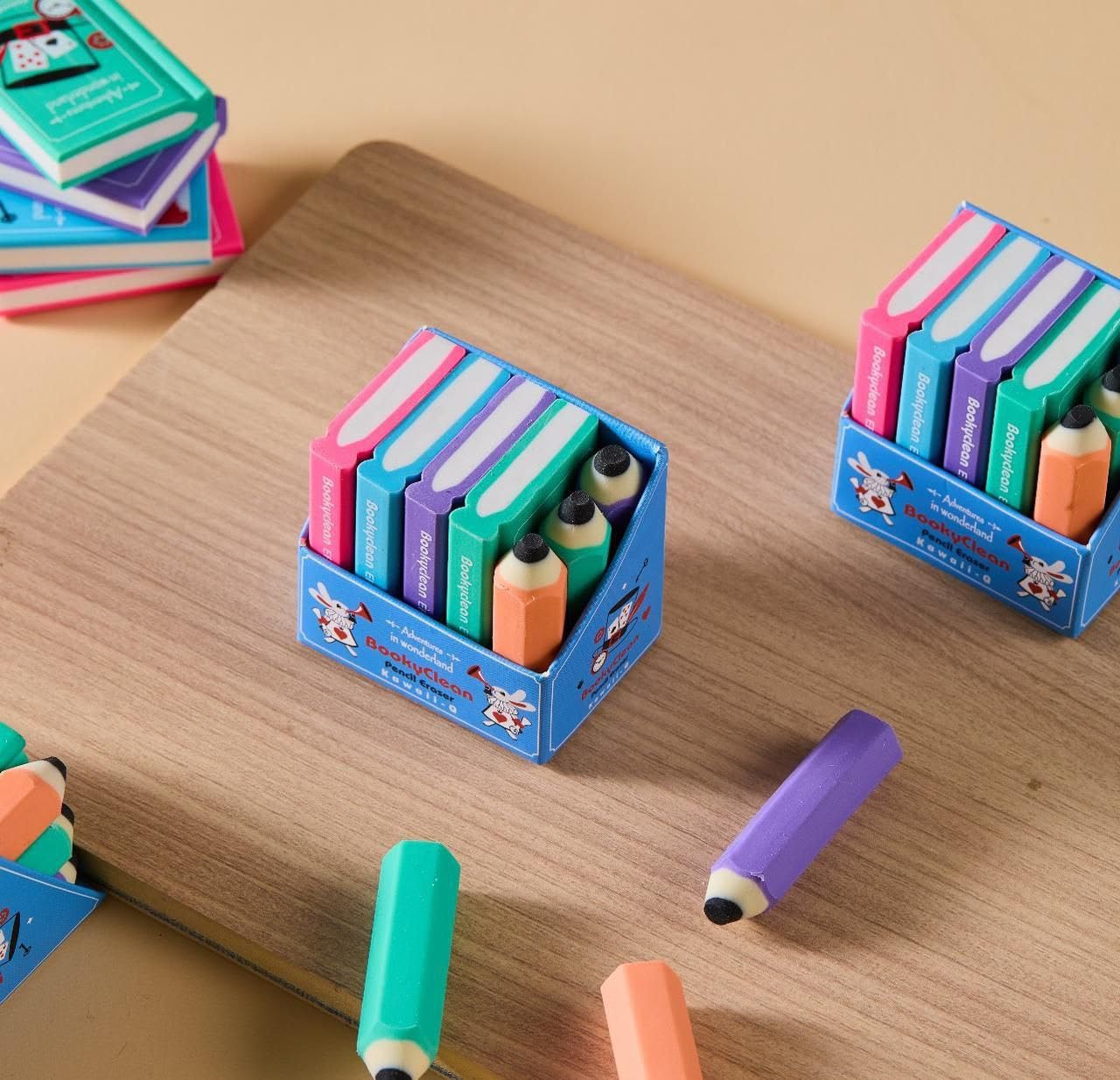 Notepad & Pencil Theme Erasers Set
