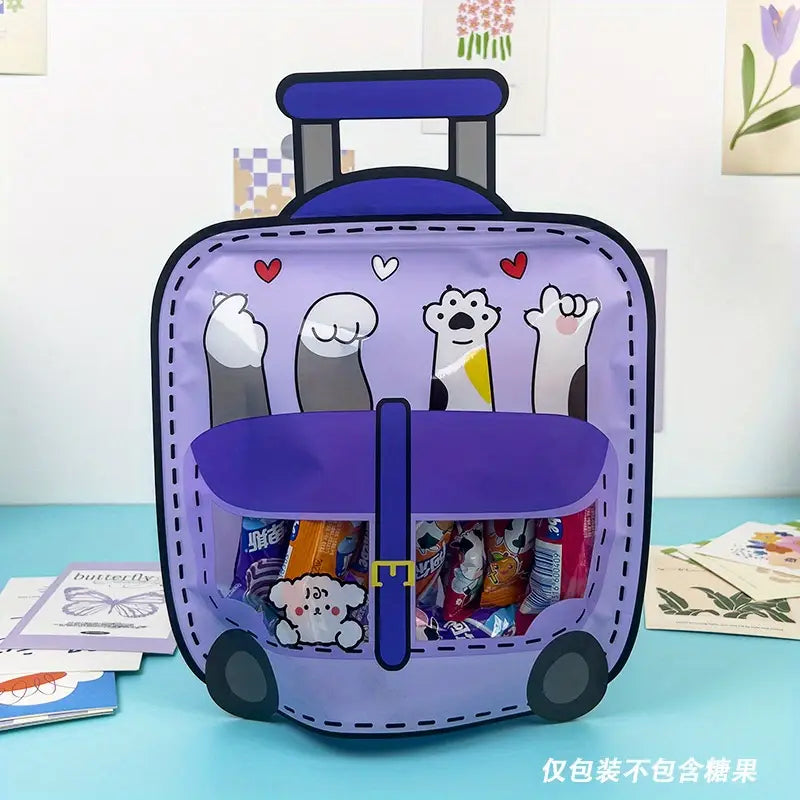 Cute 3d Trolley Zip Lock Bag