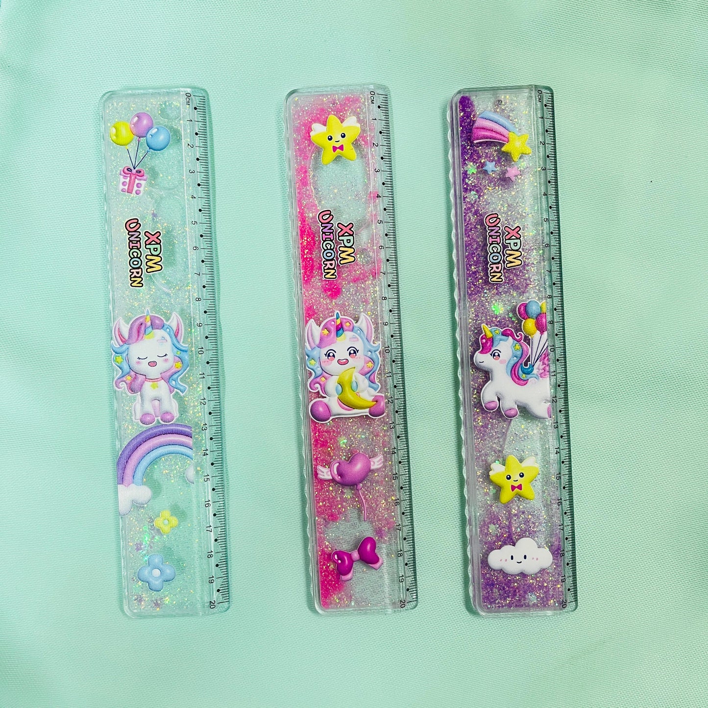 Unicorn Floating Glitter Ruler / Scale