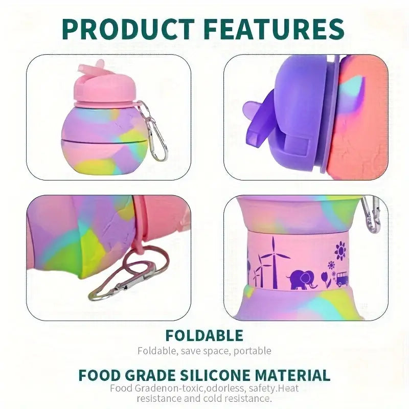 Cute Globe Foldable Silicone Bottle