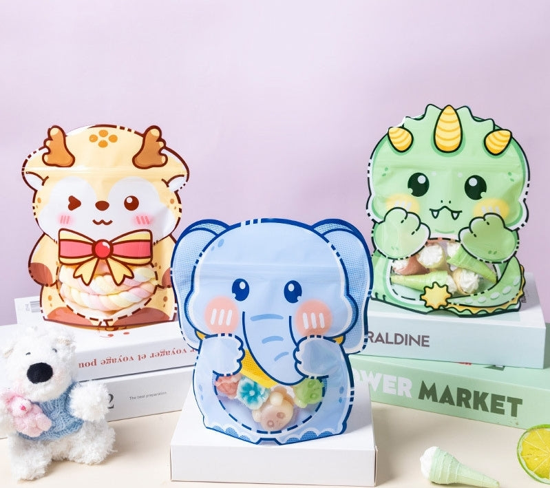 Baby Animal Zip Lock Pouches - Set of 2 Pcs