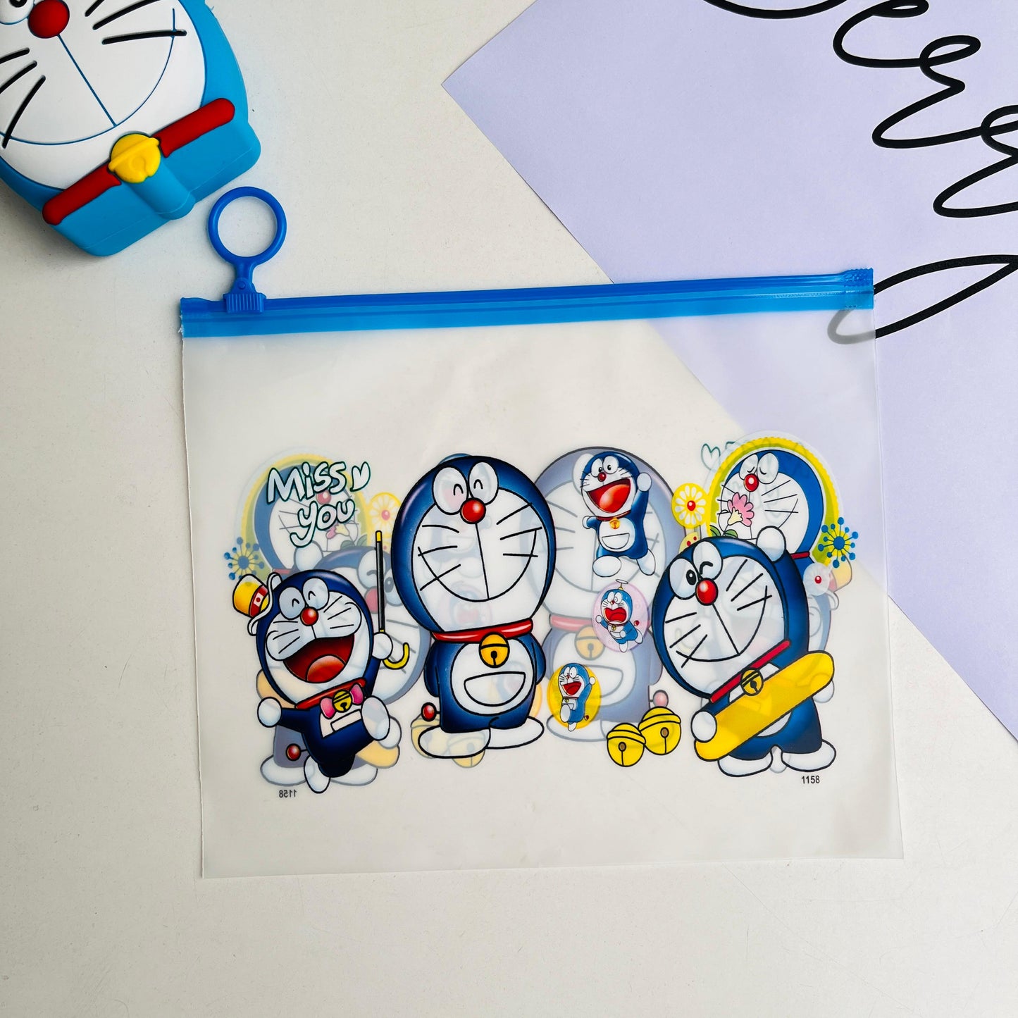 Doraemon Transparent Pouch Set of 2Pcs