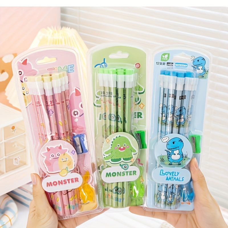 Monster Theme Pencils Set