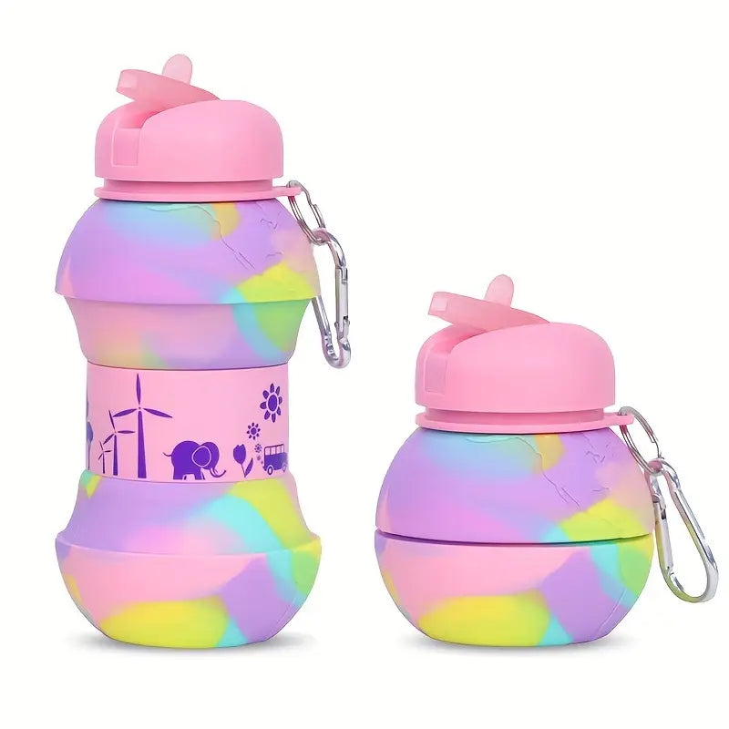 Cute Globe Foldable Silicone Bottle