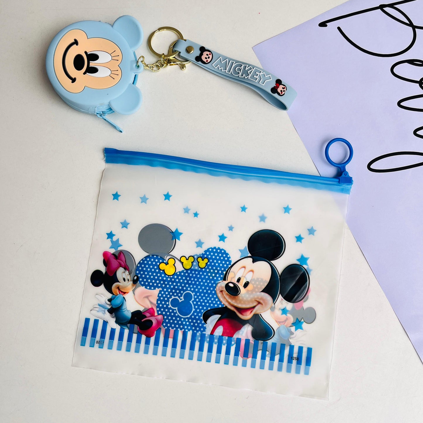 Mickey Mouse Transparent Pouch Set of 2Pcs