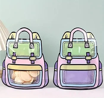 Cute Bagpack Zip lock Pouches
