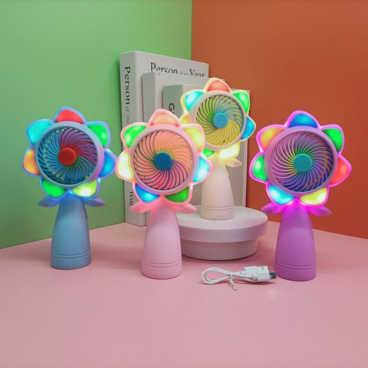 Bloom Glow LED Flower Portable USB Handfan