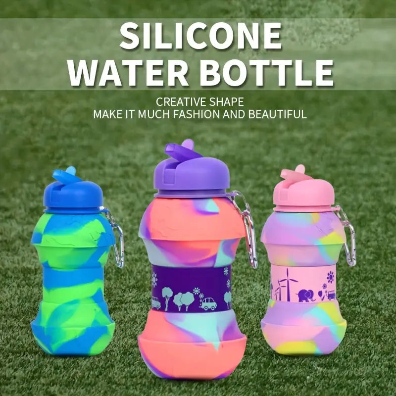 Cute Globe Foldable Silicone Bottle