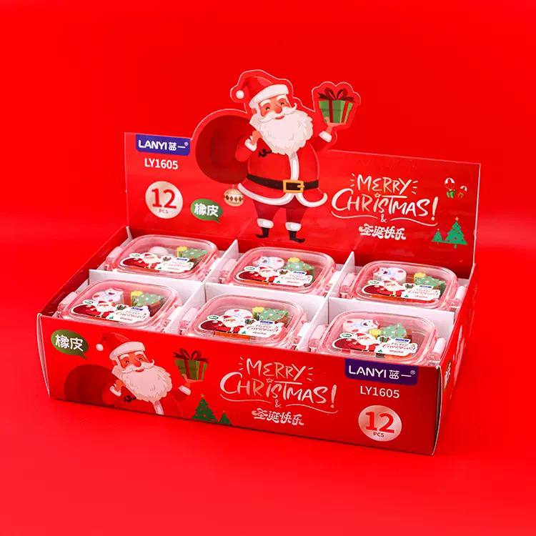 Christmas Theme Cute Erasers Box