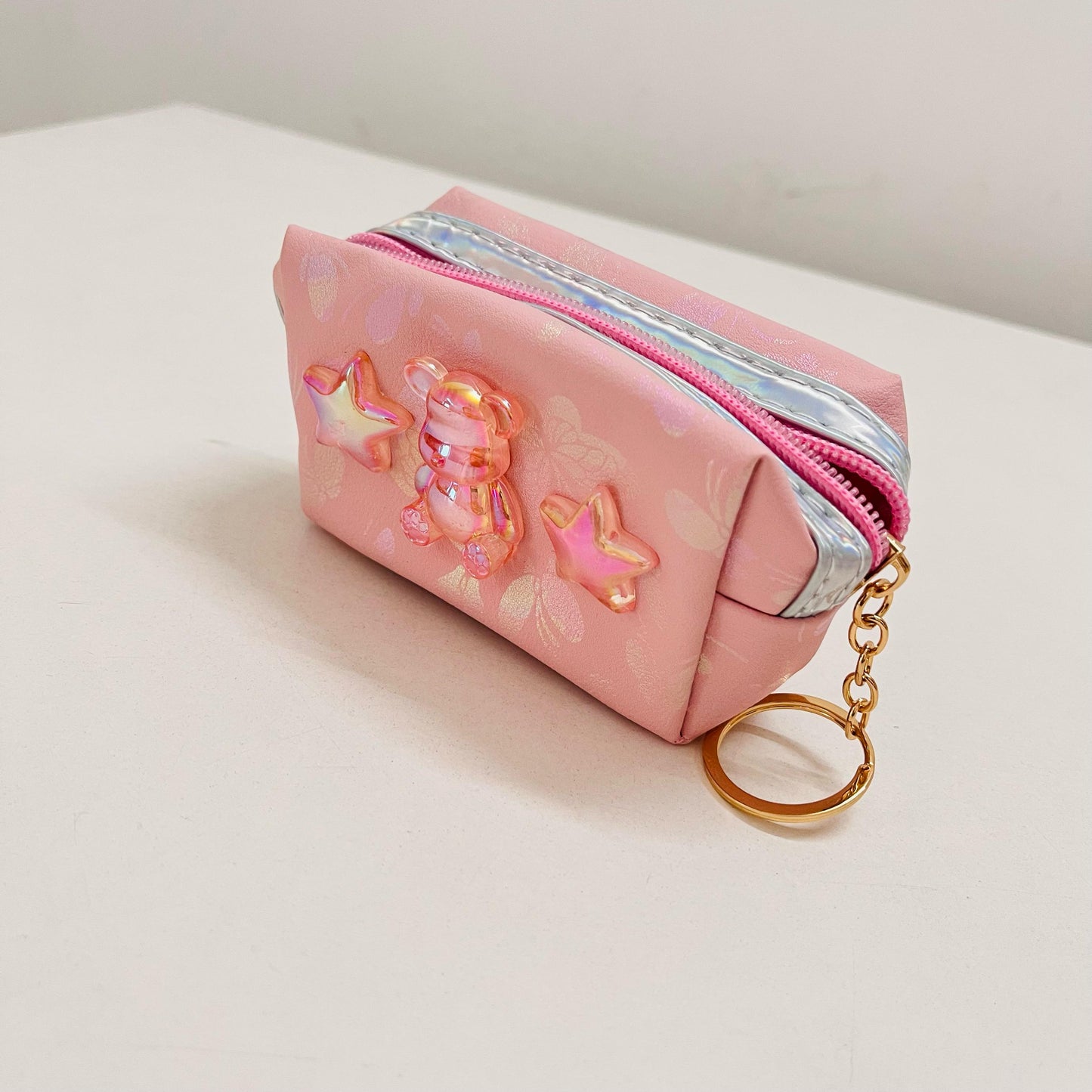 Star Teddy Keychain Pouch