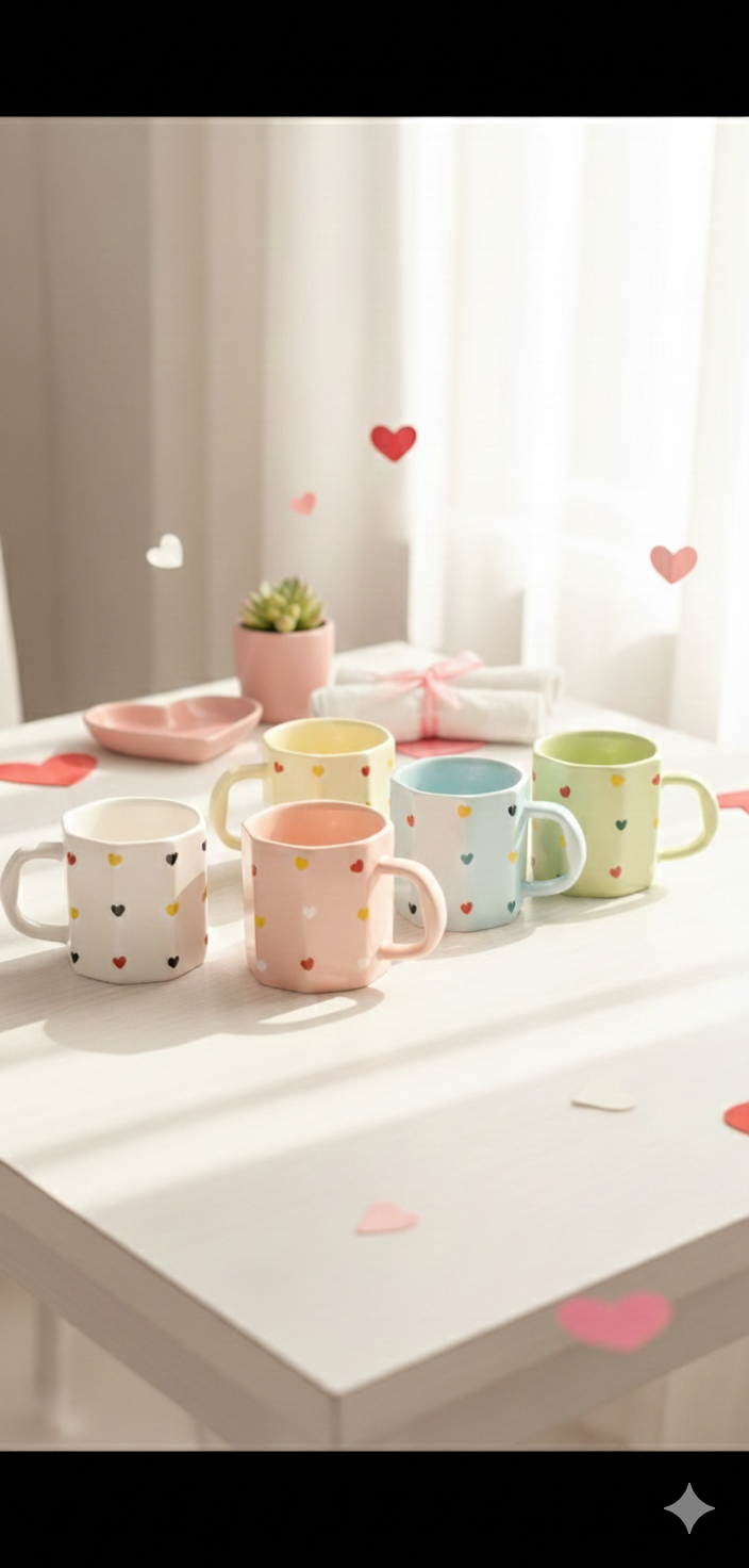 Pinteresty Heart Mini Ceramic Mug