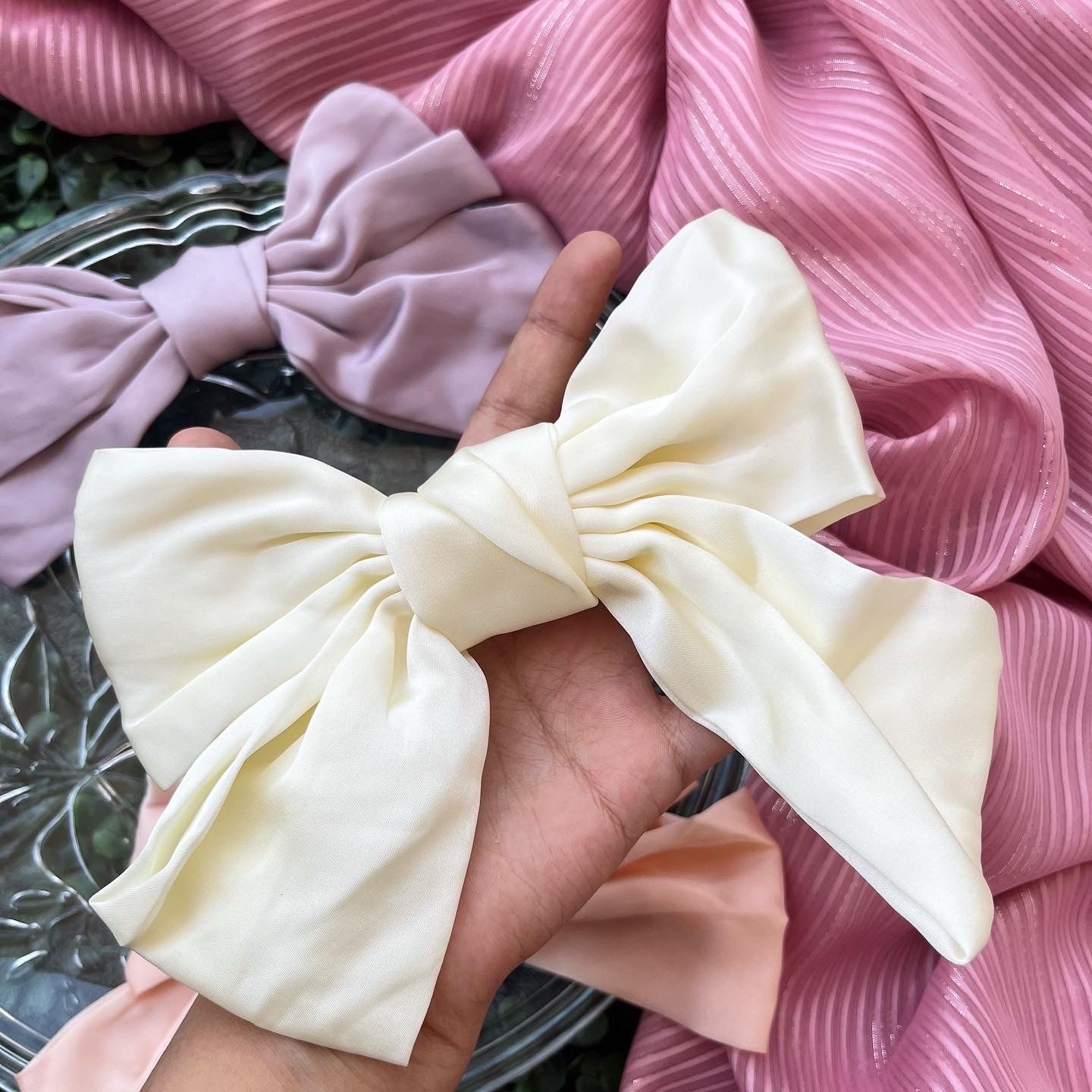 XL Satin Hair Bows/ Premium Korean Bows