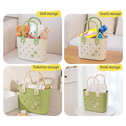 Flower Charm Beach Tote Bag