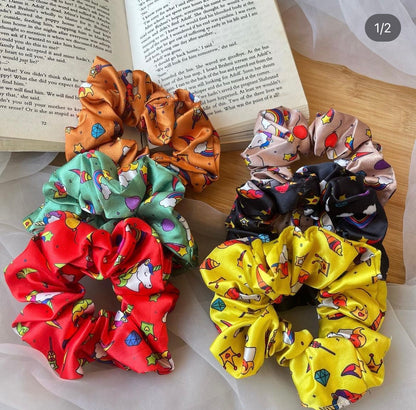 Unicorn Satin Scrunchies (Set of 2 Pcs)