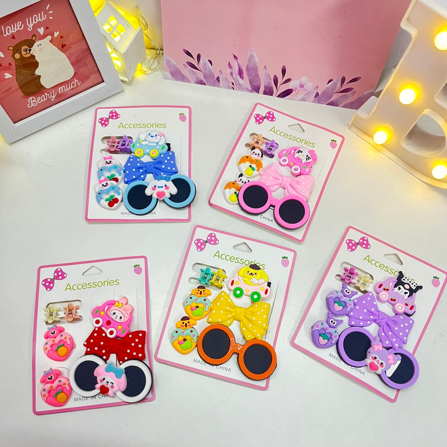 Cute Kids Hair Accessories Card