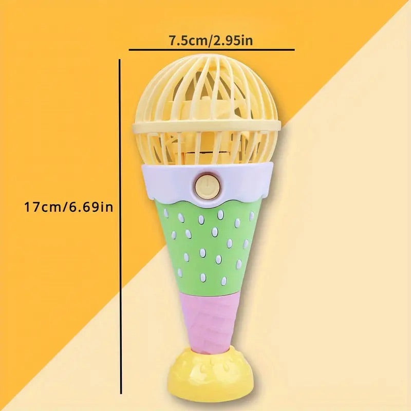 Ice Cream Portable USB Fan/Handheld Fan with Stand
