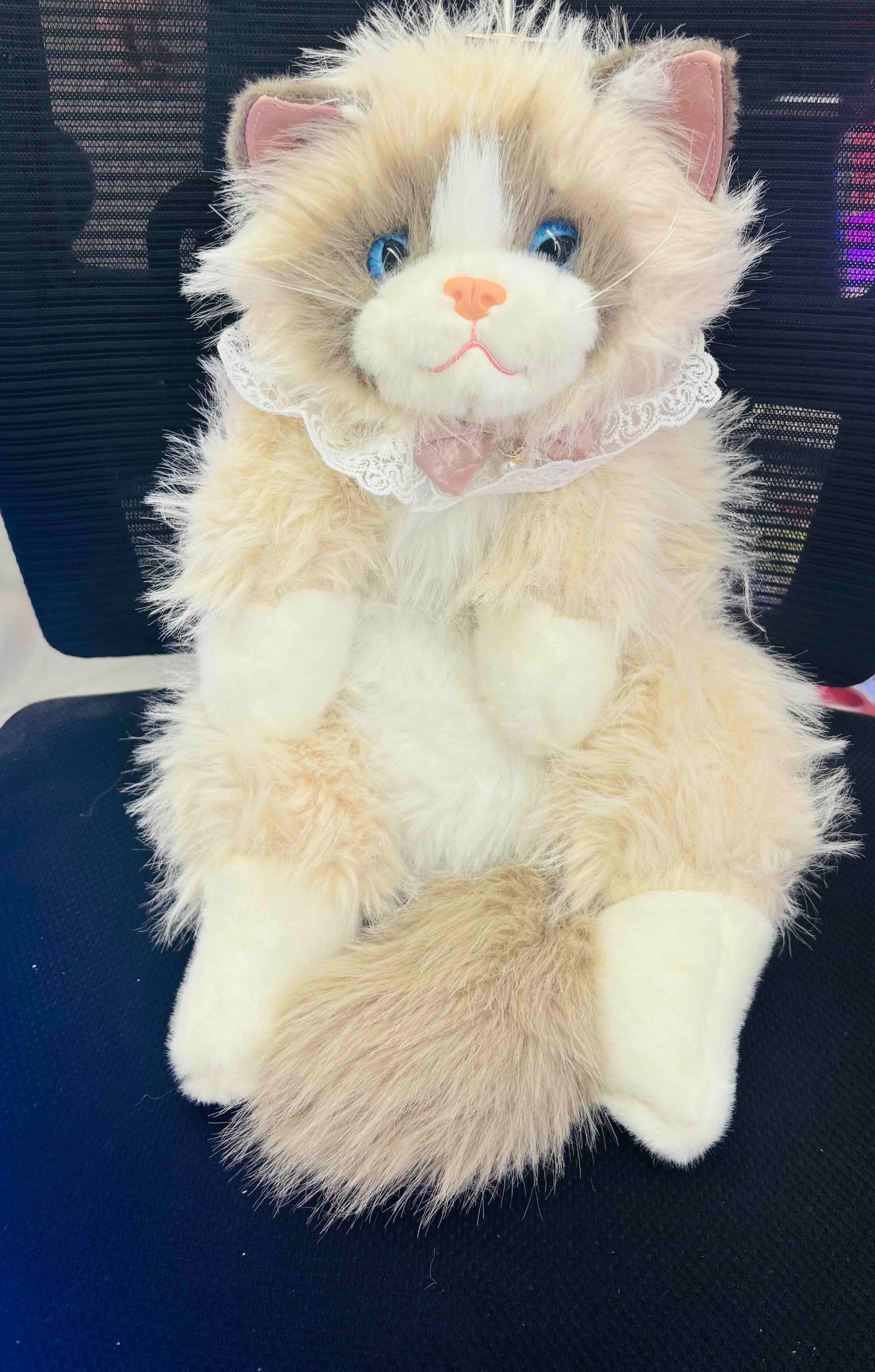 3D Realistic Cat Plushie Premium Bagpack