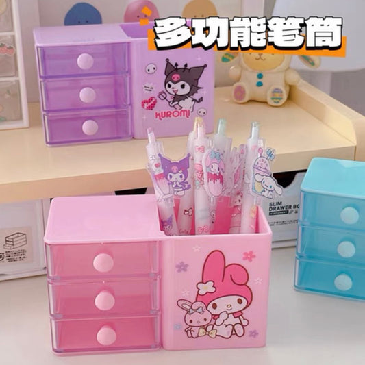 Sanrio Drawer Organizer With Pen Stand