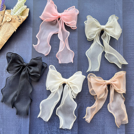 Cute Ruffle Bow Clips