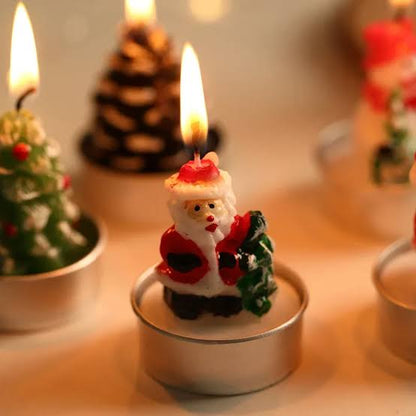 Cute Christmas Mini Tealight Candles - Pack of 2 Pcs