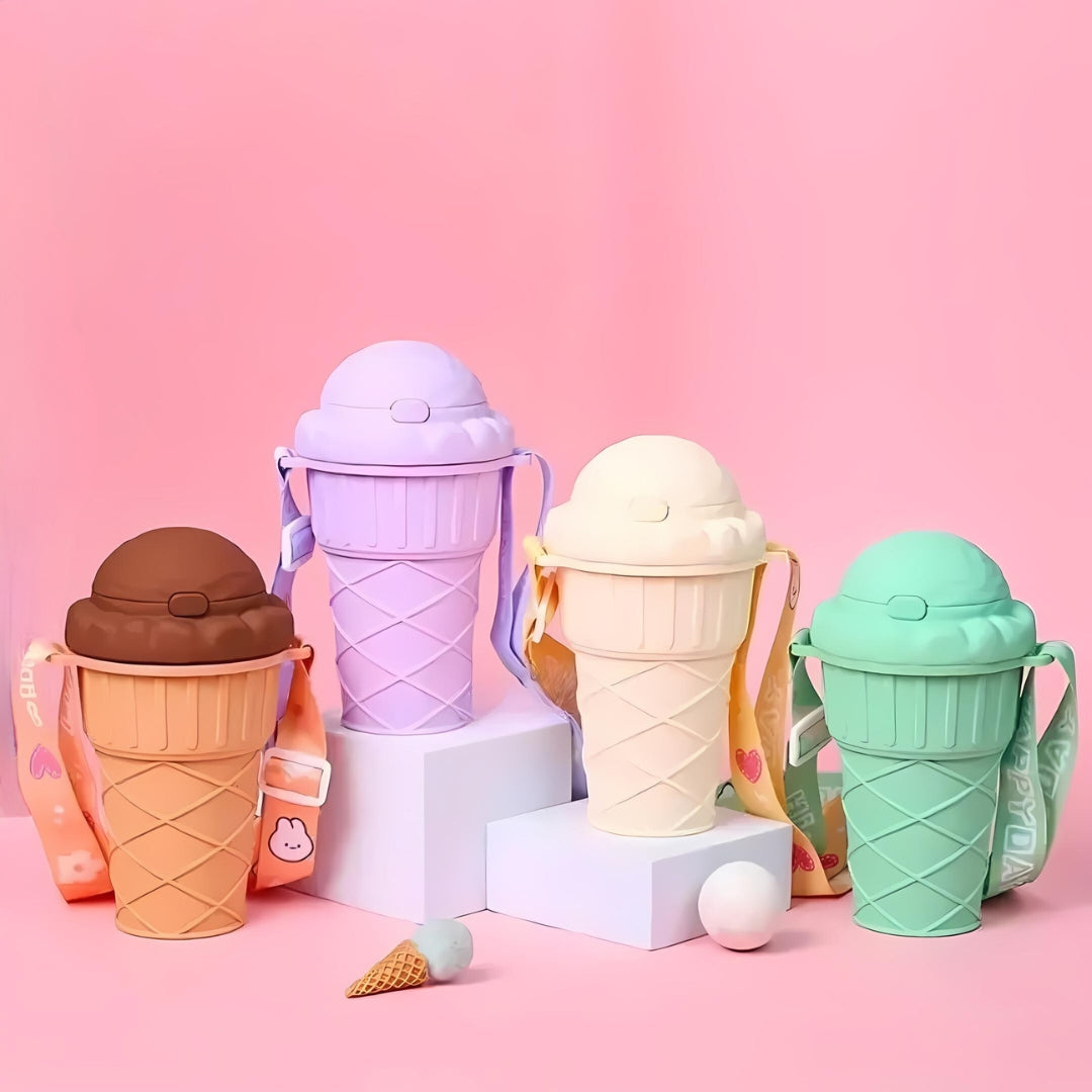 Cute Ice-Cream Sipper Bottle