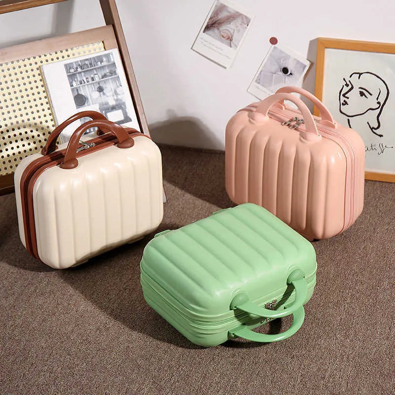 Striped Pumpkin Vanity Bag/Travel Luggage Suitcase